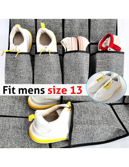 Organizador de Zapatos Homyfort 48 Bolsillos Negro 2 Paquetes Organizador de Zapatos Homyfort 48 Bolsillos Negro 2 Paquetes