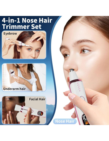 Recortadora de Vello Nasal y Auricular Mendaping 4 en 1 Recortadora de Vello Nasal y Auricular Mendaping 4 en 1