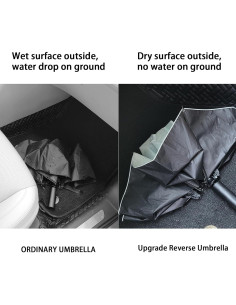 Paraguas Invertido Automático ALFROTEY Grande Negro L 2