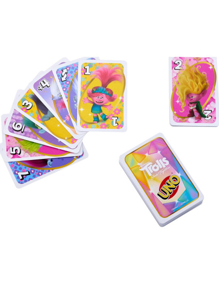 Juego de Cartas UNO Trolls 3 - Mattel - Para 2 a 10 Jugadores Juego de Cartas UNO Trolls 3 - Mattel - Para 2 a 10 Jugadores