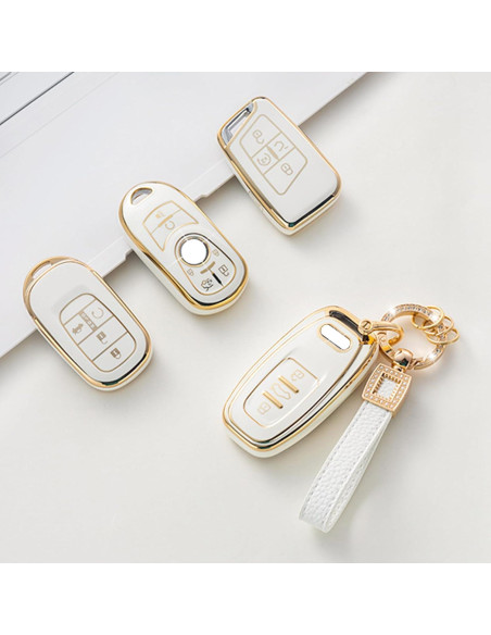Funda de Llave Audi CACARLIKE con Cordón de Cuero - Protección Completa Funda de Llave Audi CACARLIKE con Cordón de Cuero - Protección Completa