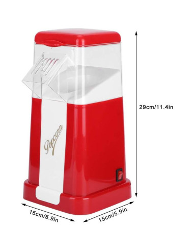 Máquina de Palomitas Strnek Eléctrica Mini 15x15x29cm Rojo