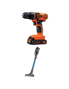 Taladro Atornillador Inalámbrico BLACK+DECKER 20V MAX con Aspiradora