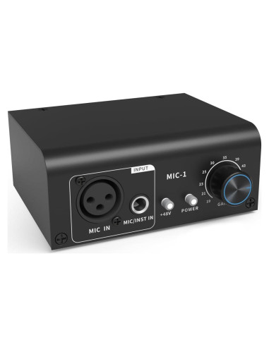 Preamp de Micrófono XTUGA XIC1 48V 2 Entradas XLR