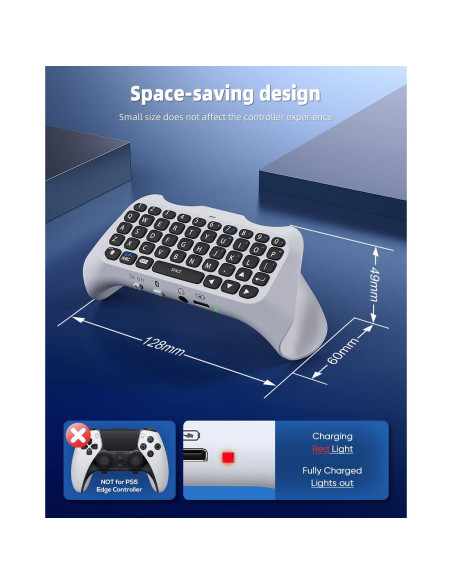 Teclado Inalámbrico MENEEA para PS5 Pro con Altavoz Teclado Inalámbrico MENEEA para PS5 Pro con Altavoz
