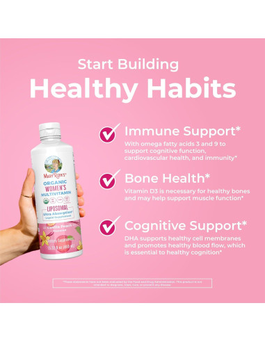 Multivitamina Orgánica para Mujeres MaryRuth 450 ml - Sin Azúcar