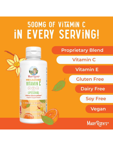 Suplemento de Vitamina C Liposomal MaryRuth 500mg 30 Porciones Suplemento de Vitamina C Liposomal MaryRuth 500mg 30 Porciones