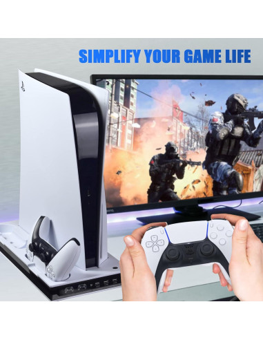 Soporte de Enfriamiento PS5 JZW-Shop con Cargador y Hub USB