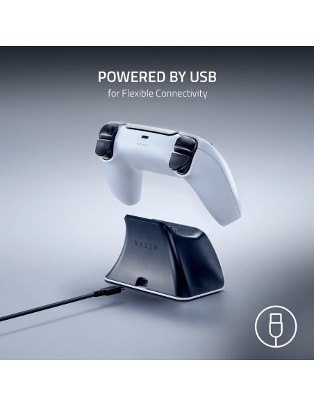 Soporte de Carga Rápida Razer PS5 DualSense Blanco Soporte de Carga Rápida Razer PS5 DualSense Blanco
