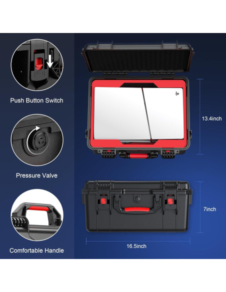 Funda Dura STARTRC para PS5 Slim 2023, Impermeable y Segura Funda Dura STARTRC para PS5 Slim 2023, Impermeable y Segura