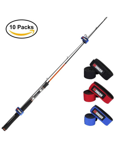 Correas Elásticas para Varas de Pesca 10 pcs Nylon Ajustables
