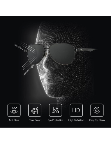 Gafas de sol aviador ZENOTTIC polarizadas con protección UV