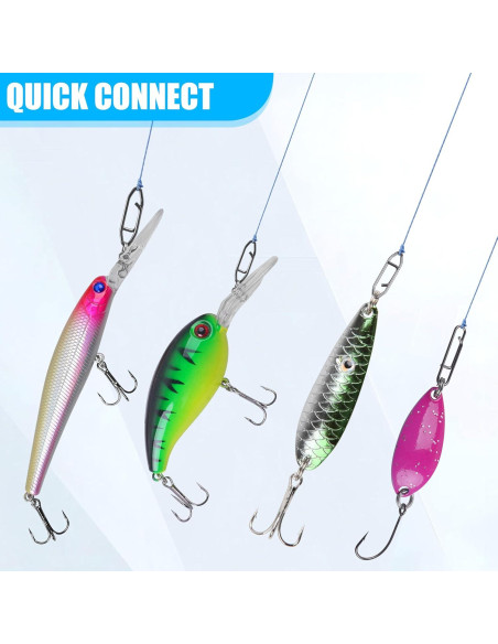 Kit de Clips Rápidos AGOOL para Cebos de Pesca 90pcs Kit de Clips Rápidos AGOOL para Cebos de Pesca 90pcs