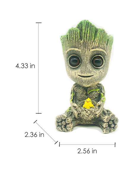 Decoración de acuario Groot con piedra de aire AnxunJim 6.6cm Decoración de acuario Groot con piedra de aire AnxunJim 6.6cm