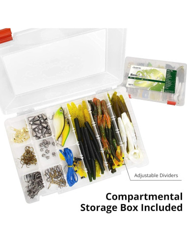 Kit de Accesorios de Pesca MadBite 187 Piezas para Bass
