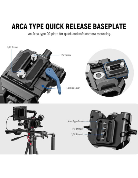 Soporte de Hombro NEEWER SR007 con Varillas de 15mm Soporte de Hombro NEEWER SR007 con Varillas de 15mm