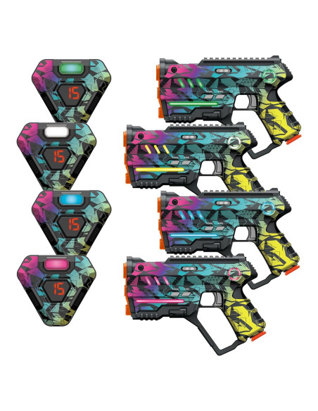 Juego de Laser Tag WINYEA 4 Blasters con Chalecos Juego de Laser Tag WINYEA 4 Blasters con Chalecos