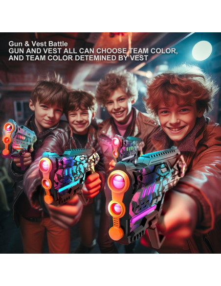Juego de Laser Tag WINYEA 4 Blasters con Chalecos Juego de Laser Tag WINYEA 4 Blasters con Chalecos