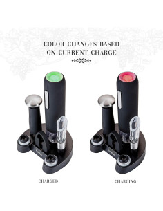 Juego de Regalo de Vino Ivation - Abridor Eléctrico y Accesorios 2