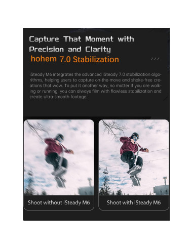 Gimbal Estabilizador Hohem iSteady M6 con Luz y AI