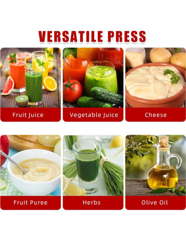 Prensa Manual de Frutas y Vino Acero Inoxidable 14L