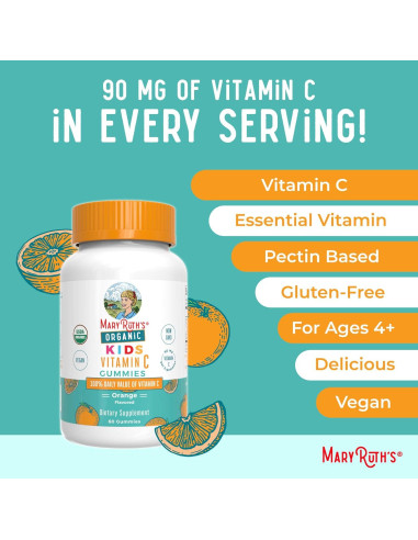 Gominolas de Vitamina C MaryRuth para Niños 60 Porciones
