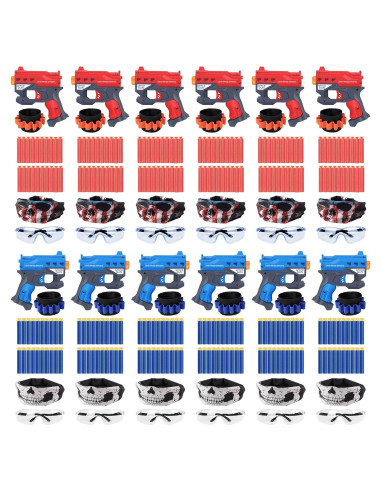 Conjunto de Fiesta Nerf TiopLior 12 Mini Pistolas y Accesorios