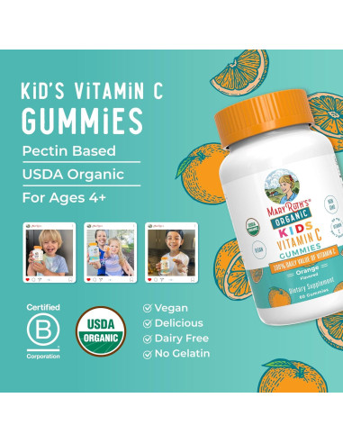 Gominolas de Vitamina C MaryRuth para Niños 60 Porciones