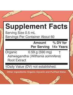 Gotas de Raíz de Ashwagandha Orgánica MaryRuth 60ml - Alivio Estrés 2