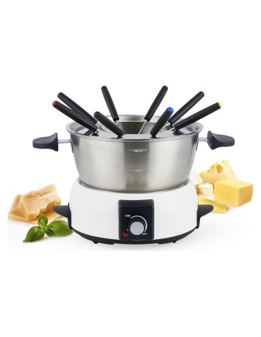 Olla de Fondue Eléctrica Saenchue 6 Tazas Acero Inoxidable