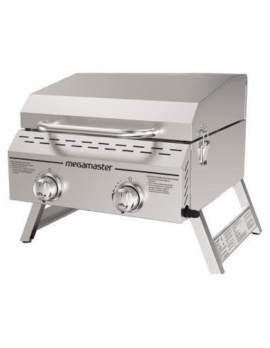 Parrilla Megamaster 2 Quemadores Portátil Acero Inoxidable