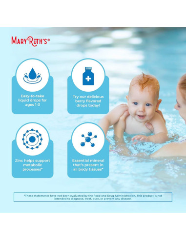 Gotas Líquidas de Zinc MaryRuth para Niños 1-3 Años 59 mL