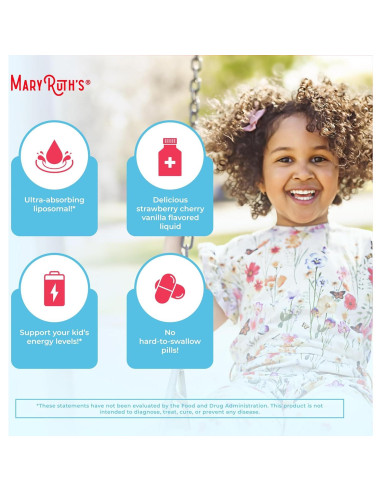 Multivitamina Líquida Orgánica para Niños MaryRuth 14 Porciones