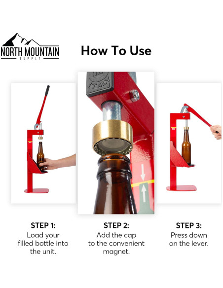 Capper de Botellas North Mountain Supply AMC - Metal 2 Tamaños Capper de Botellas North Mountain Supply AMC - Metal 2 Tamaños