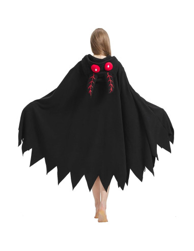 Disfraz de Mothman AIYOUYIYA Capa con Capucha Unisex