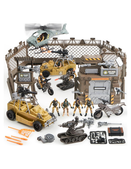 Conjunto de Juguetes Militares JOYIN con Vehículos y Soldados Conjunto de Juguetes Militares JOYIN con Vehículos y Soldados