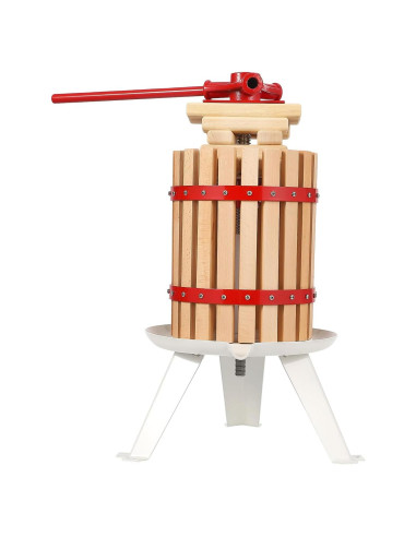 Prensa de Vino Manual PioneerWorks 1.6 Gal de Madera y Acero