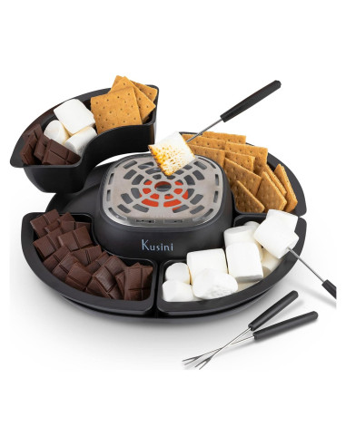 Hacedor de Smores Kusini - Eléctrico Sin Llama - 4 Bandejas