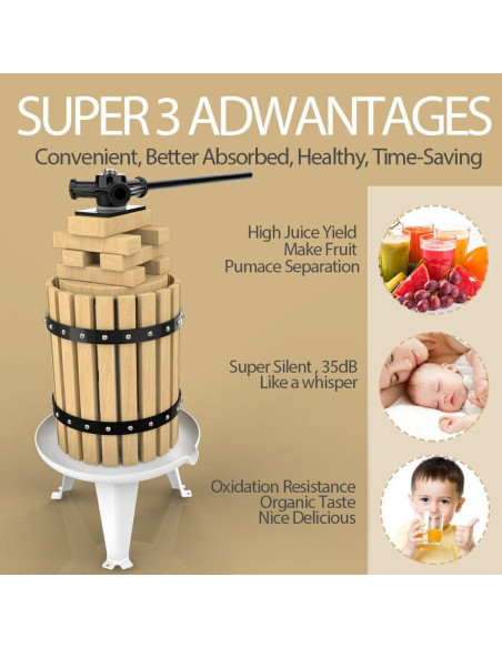 Prensa de Frutas SQUEEZE master 6L Exprimidor Vintage Manual Prensa de Frutas SQUEEZE master 6L Exprimidor Vintage Manual