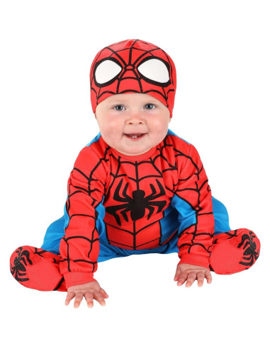 Disfraz Spider-Man Bebé Jazwares 6-12 Meses Tela Minky