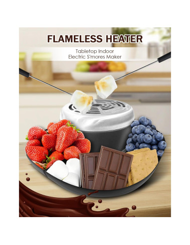 Kit de S'mores Eléctrico LANPRIL 300W Sin Llama 1.29kg