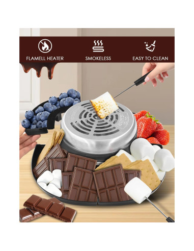Kit de S'mores Eléctrico LANPRIL 300W Sin Llama 1.29kg
