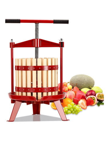 Prensa de Vino Manual ProMaintain 18L Madera Eficiente