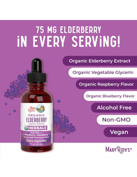 Jarabe de Saúco MaryRuth Organics 29.57 ml | Orgánico USDA | Inmunológico Jarabe de Saúco MaryRuth Organics 29.57 ml | Orgánico USDA | Inmunológico