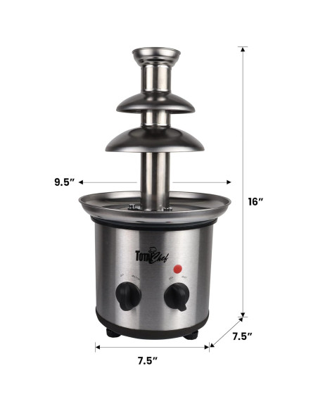 Fuente de Chocolate Total Chef 3 Niveles 680g Acero Inoxidable Fuente de Chocolate Total Chef 3 Niveles 680g Acero Inoxidable