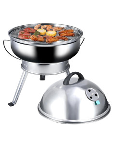 Parrilla de Carbón KASEDA S3701 38 cm Plegable Inoxidable