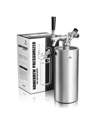 Mini Barril TMCRAFT 3.8L Acero Inoxidable con Regulador CO2