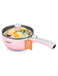 Olla Eléctrica Dezin 1.5L Antiadherente Rosa para Fideos