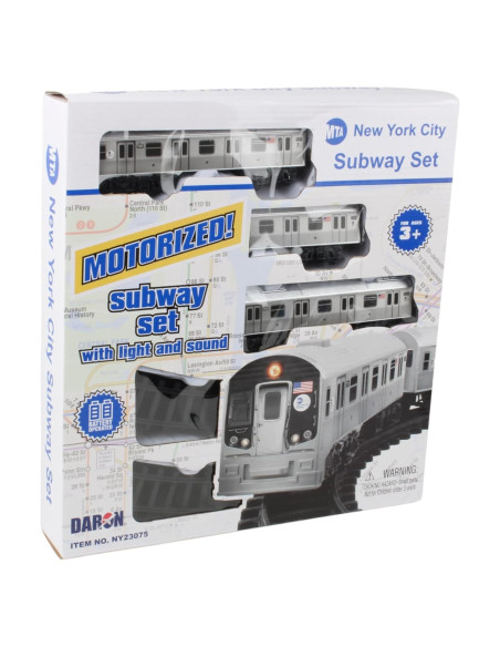 Conjunto de tren a pilas MTA Nueva York 3 piezas con vía 99x63.5cm Conjunto de tren a pilas MTA Nueva York 3 piezas con vía 99x63.5cm