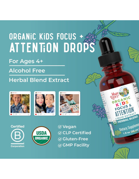 Suplemento para Niños MaryRuth Organics - Gotas de Concentración y Memoria, 30ml Suplemento para Niños MaryRuth Organics - Gotas de Concentración y Memoria, 30ml